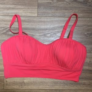 Torrid 1 coral bathing suit top w/ removable strap